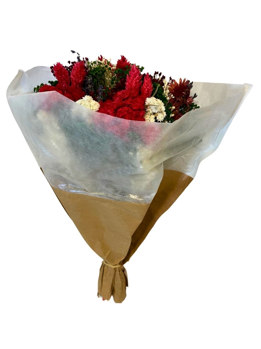 Bouquet di fiori secchi - Rosso - Mondoprato