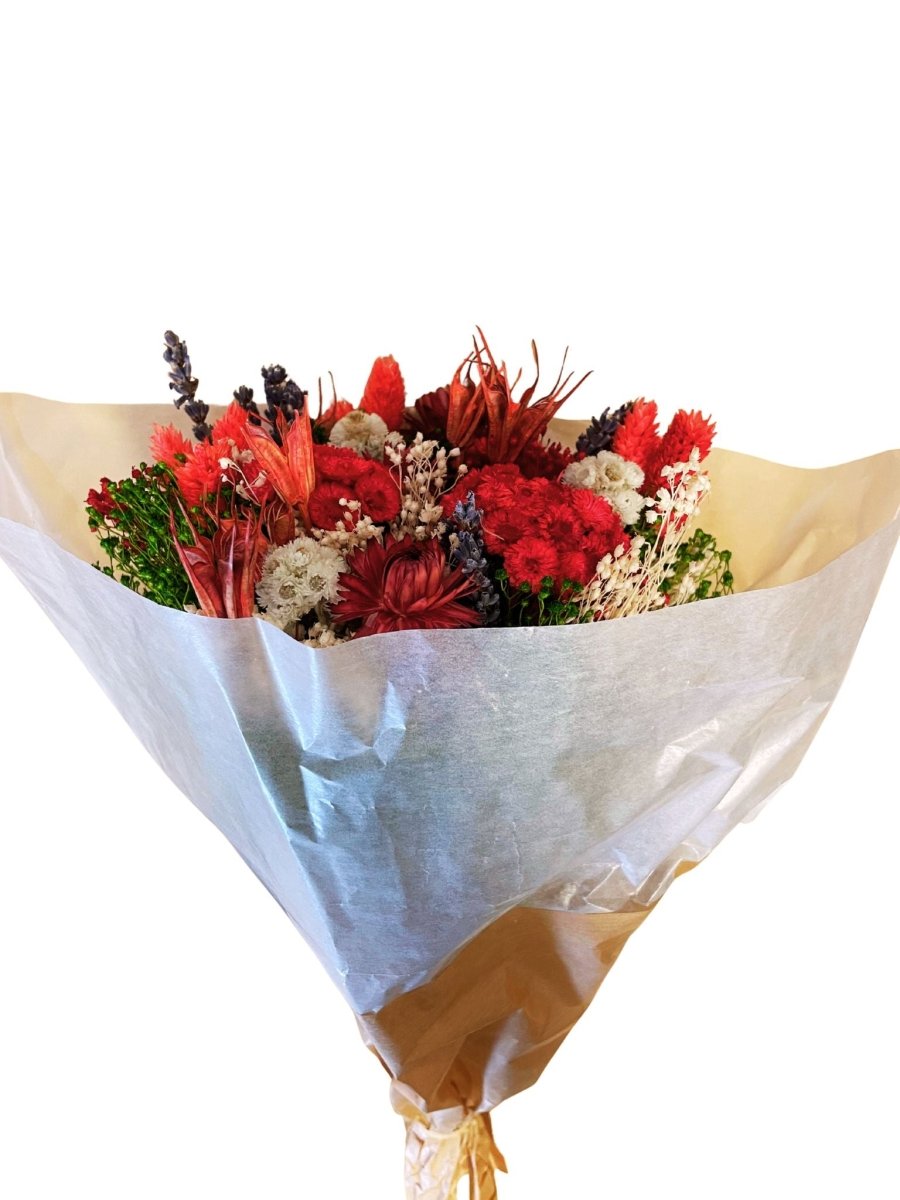 Bouquet di fiori secchi - Rosso - Mondoprato