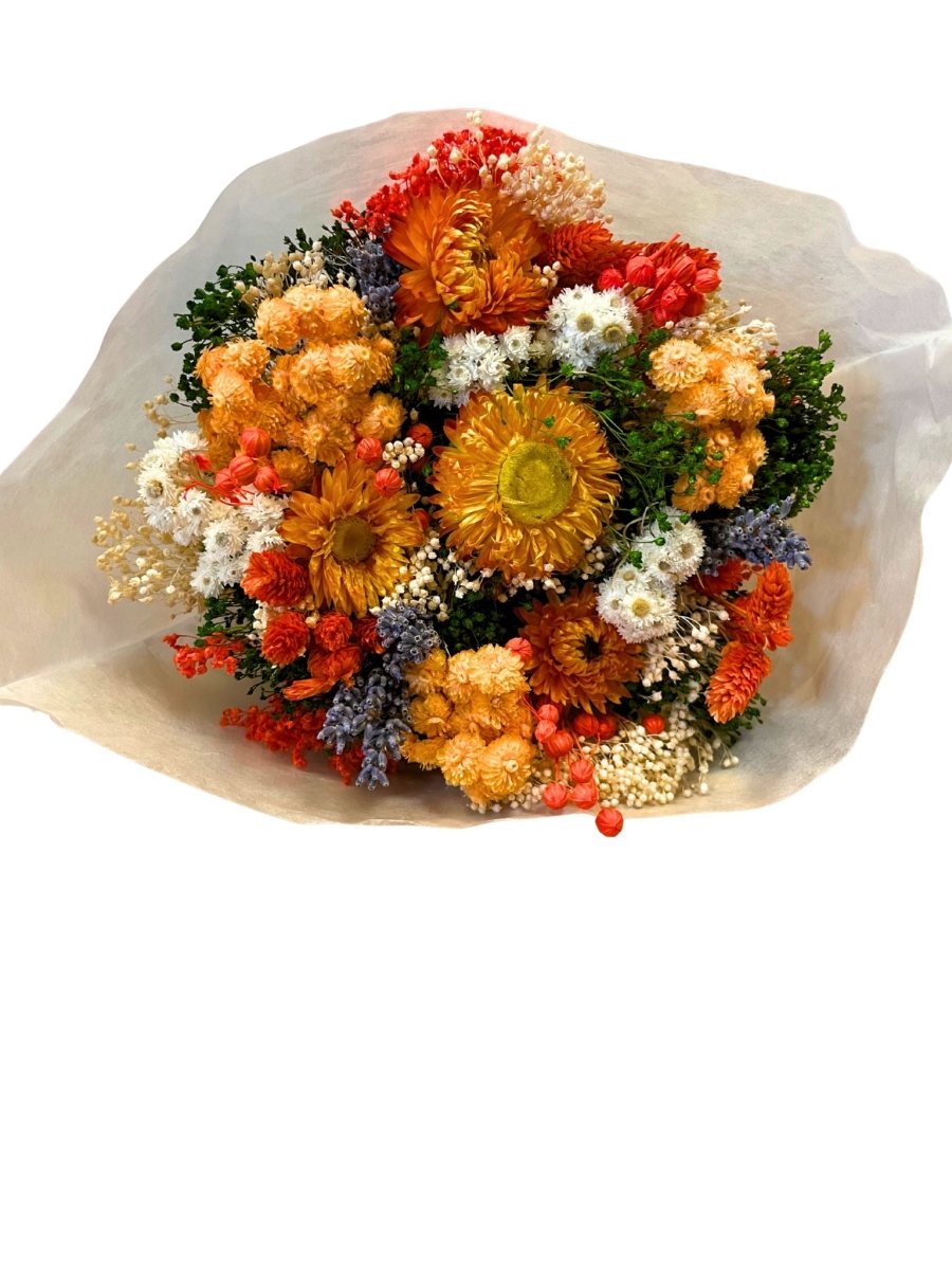 Bouquet fiori secchi - Arancione - Mondoprato