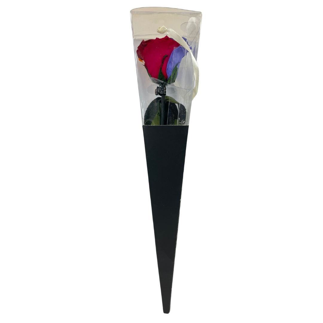 Rosa Stabilizzata Multicolor - 30 Cm - Mondoprato