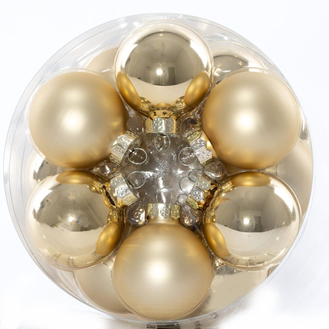 Palline Natalizie in Vetro Lucido 36 Pezzi - Vari Colori - Mondoprato