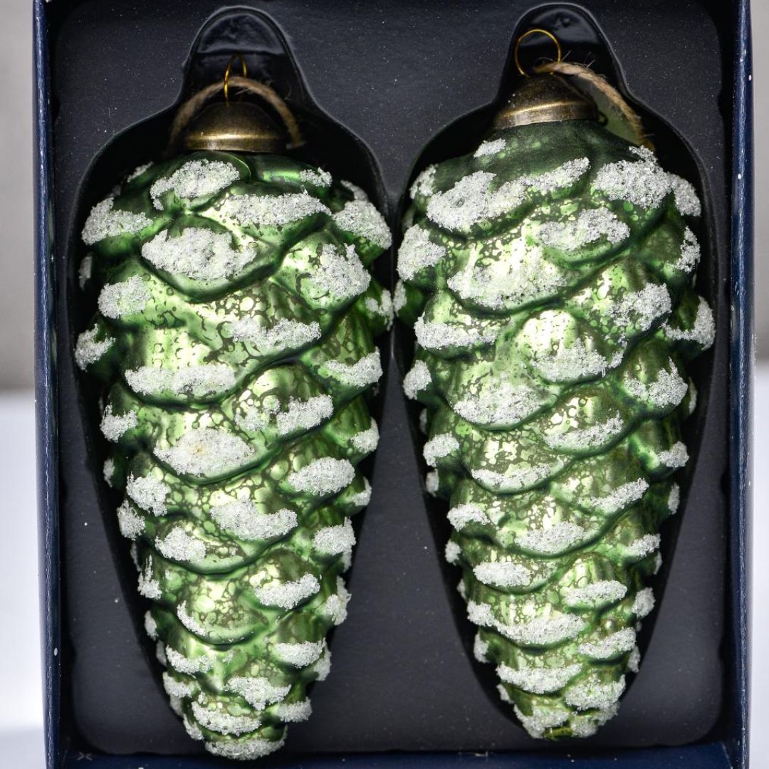 Pigne Verdi in Vetro - 2 Pezzi - Mondoprato