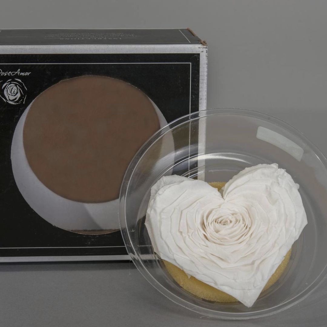 Rosa Stabilizzata a forma di Cuore - 2 colori - Mondoprato