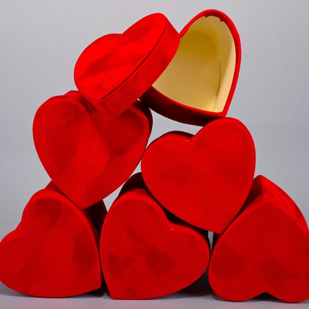 Scatola a forma di Cuore in Velluto - 3 Colori - Mondoprato