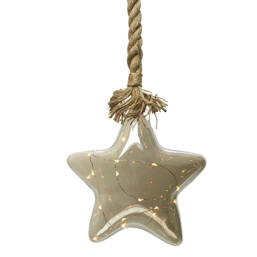 Stella Natalizia con Luci e Corda - Mondoprato