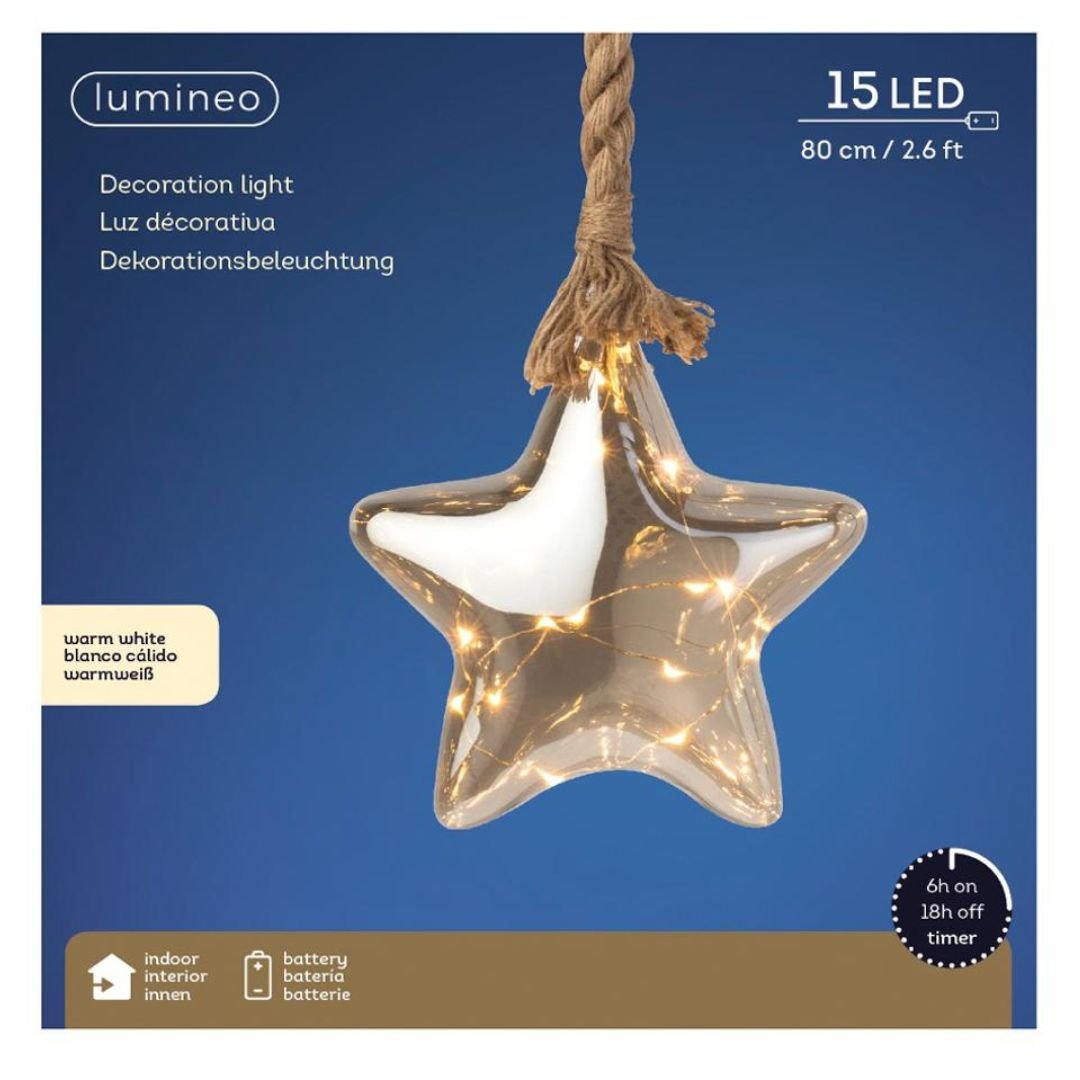 Stella Natalizia con Luci e Corda - Mondoprato
