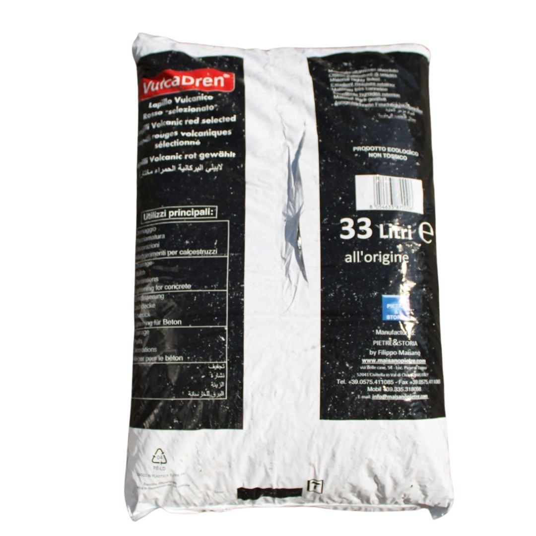 Lapillo Vulcanico Rosso - 33 LT. - Mondoprato