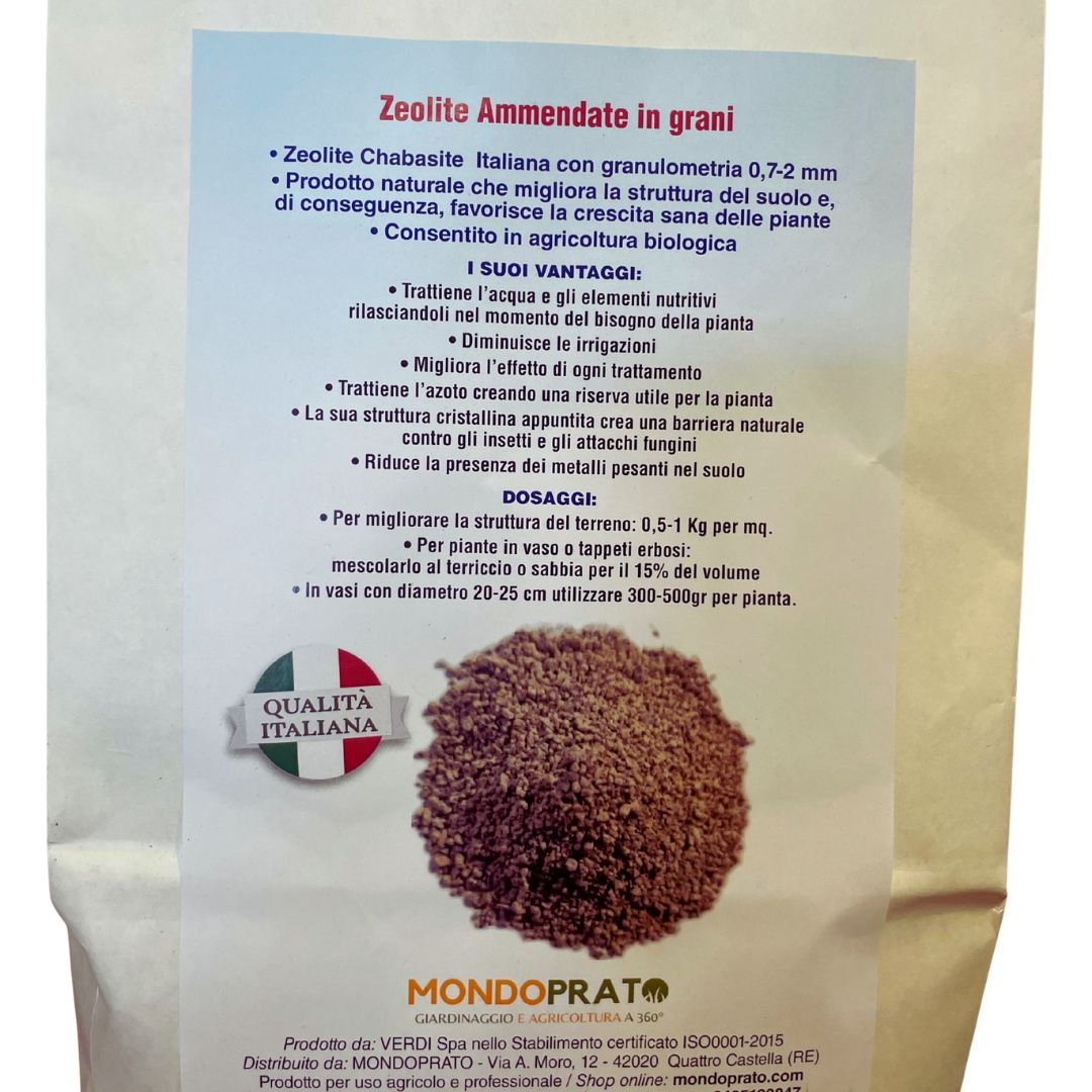 Zeolite ammendante in grani per suolo e piante - 2 Kg - Mondoprato