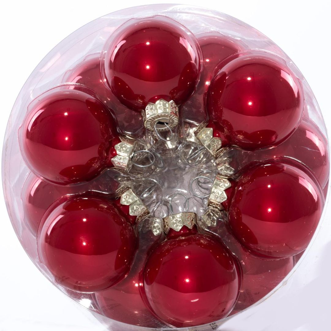 Palline Natalizie in Vetro Lucido 36 Pezzi - Vari Colori - Mondoprato